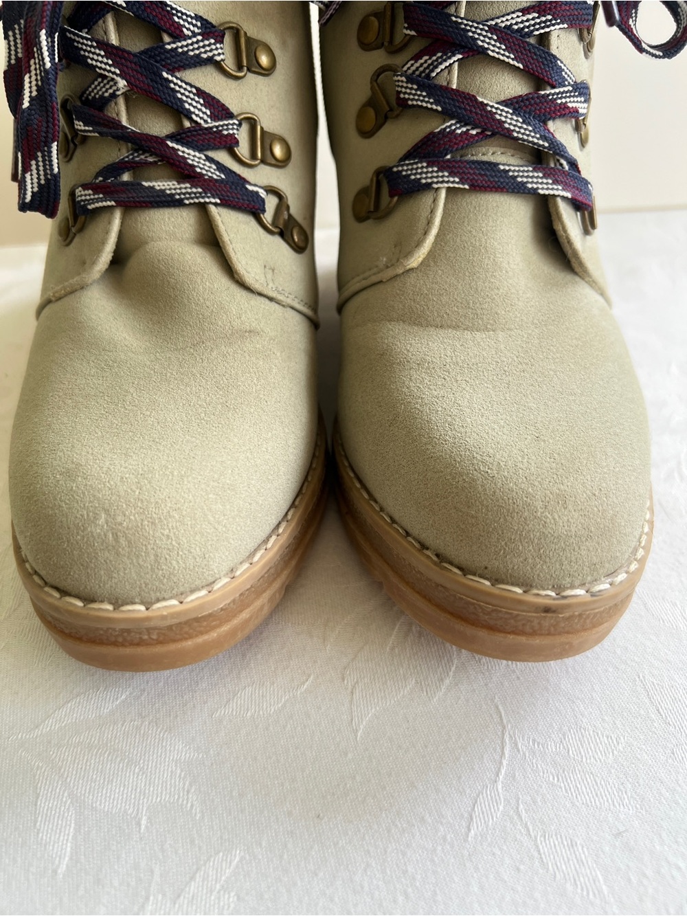 Maurices Faux Suede Lace Up Wedge Boots Size 9M - Picture 5 of 12